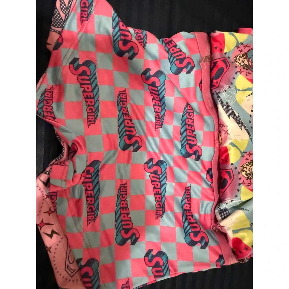 DC Comics Supergirl 4 Pack Girls Athletic Girlshorts Underwear Pink Blue Size 4